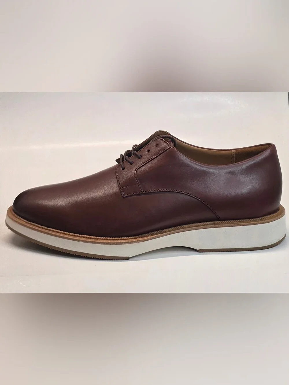New Benson Derby Oxford Casual Allen Edmonds Brown Leather  Men's Size 12D